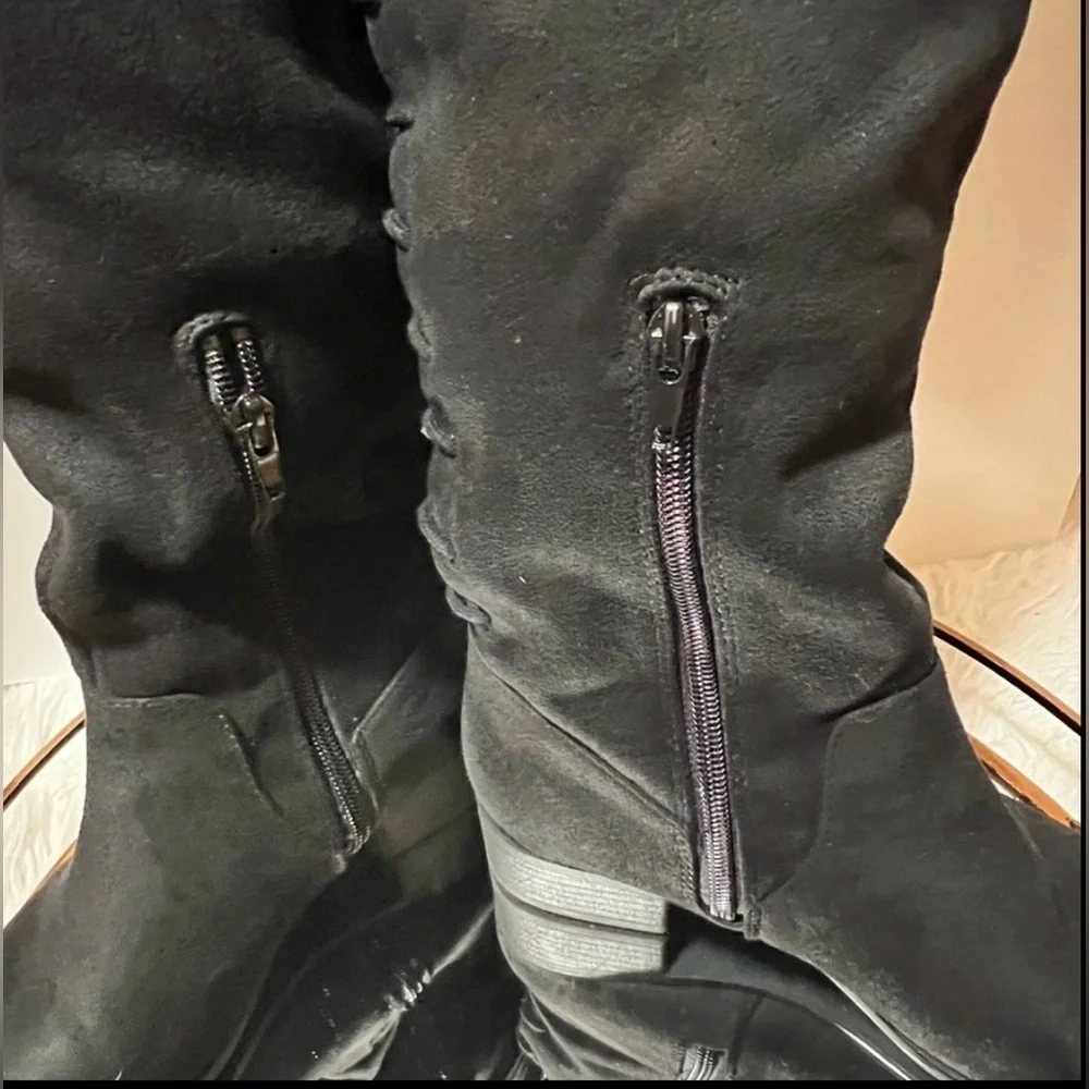 Soda Black Over the Knee Boots Women Size 6